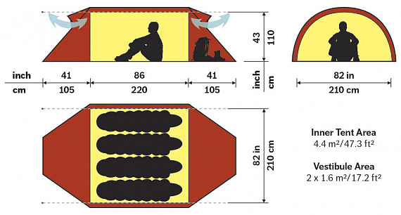 Палатка Hilleberg Keron 4 Sand - Фото 2 большая