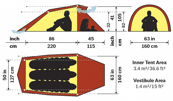 Палатка Hilleberg Nallo 3 Red - Фото 2 большая