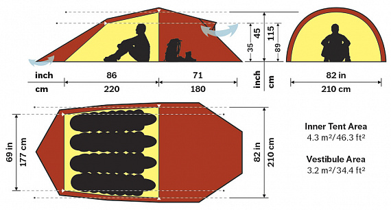Палатка Hilleberg Nallo 4 GT Sand - Фото 2 большая