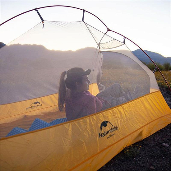Палатка Naturehike Cloud Up 2 Superlight Professional Grey/Yellow - Фото 11 большая