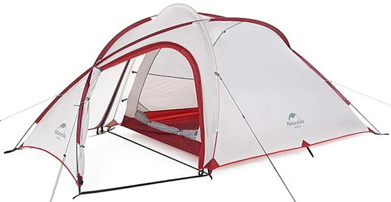 Палатка Naturehike Hiby 3 Grey/Red - Фото 2 большая
