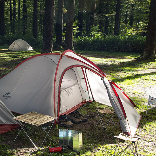 Палатка Naturehike Hiby 3 Grey/Red - Фото 5 большая