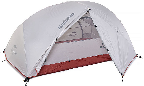 Палатка Naturehike Star-River 2 20D Light Grey/Red - Фото 3 большая