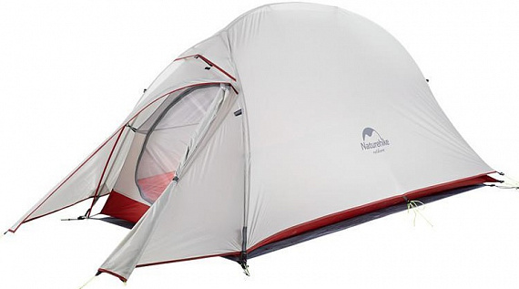 Палатка Naturehike Cloud Up-1 20D Light Grey /Red - Фото 1 большая