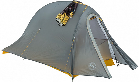 Палатка Big Agnes Fly Creek HV UL 1 Bikepack Gray/Gold - Фото 6 большая