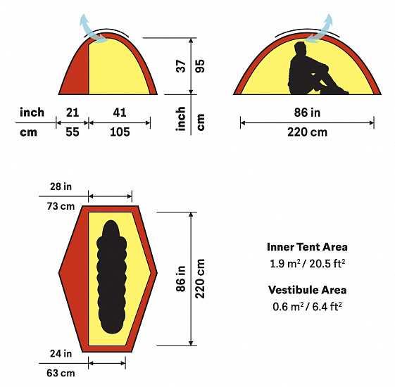Палатка Hilleberg Soulo BL Sand - Фото 2 большая