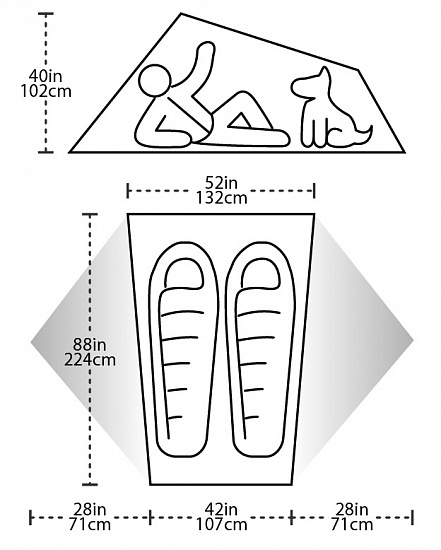 Палатка Big Agnes Copper Spur UL 2 Classic - Фото 9 большая