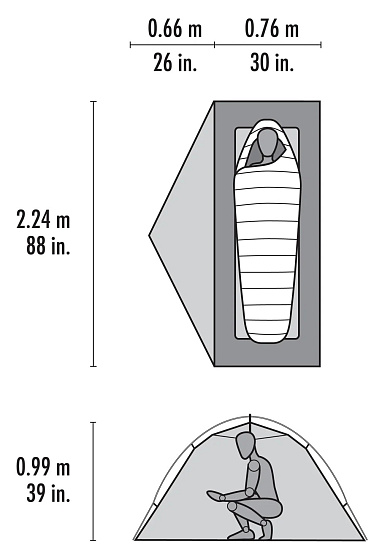 Палатка MSR Elixir 1 Green - Фото 11 большая