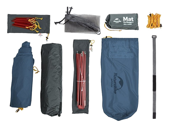 Палатка Naturehike Mongar Ultralight 2 15D Blue - Фото 5 большая