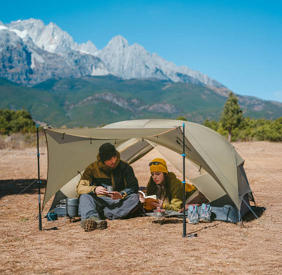 Палатка Naturehike Mongar UL Hiking 2 15D nylon Moon Rock/Grey - Фото 5 большая