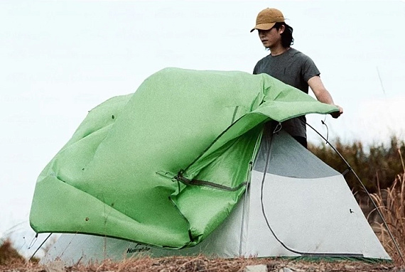 Палатка Naturehike Cloud Up 1 Base Bud Green - Фото 6 большая