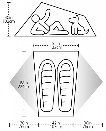 Палатка Big Agnes Copper Spur HV UL 2 - Фото 2 большая