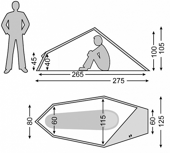 Палатка Nordisk Svalbard 1 SI Tent Green - Фото 2 большая