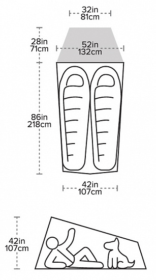 Палатка Big Agnes Fly Creek HV UL2 - Фото 2 большая