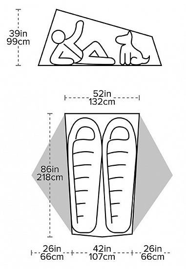 Палатка Big Agnes Tiger Wall UL2 - Фото 2 большая