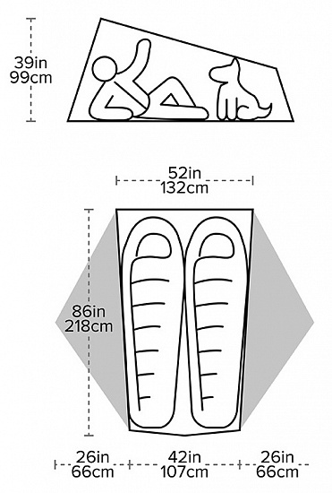 Палатка Big Agnes Tiger Wall Ul2 Bikepack - Фото 3 большая
