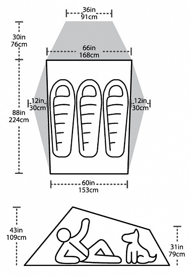 Палатка Big Agnes Seedhouse SL3 - Фото 2 большая