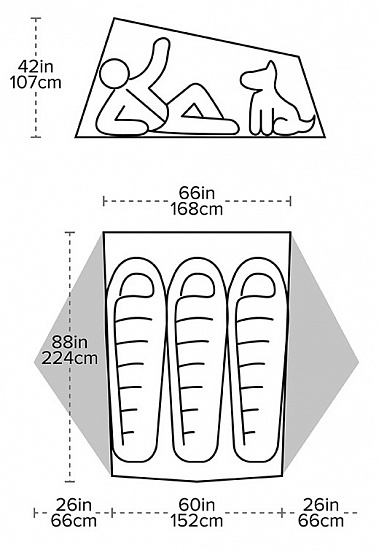 Палатка Big Agnes Tiger Wall Ul3 Bikepack - Фото 3 большая