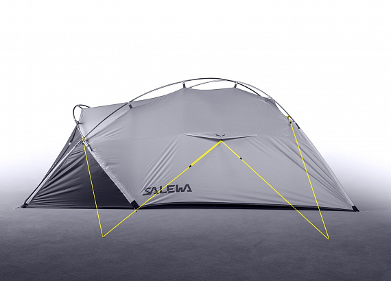 Палатка Salewa Litetrek Pro III Lightgrey/Mango - Фото 11 большая