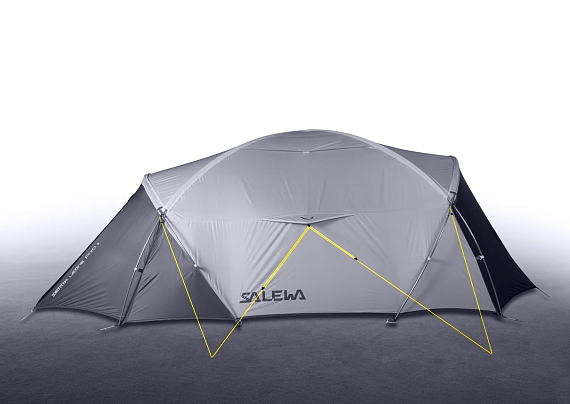 Палатка Salewa Sierra Leone III Lightgrey/Cactus - Фото 4 большая