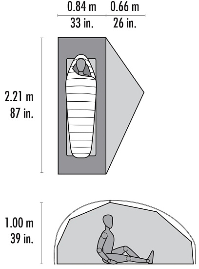 Палатка MSR Freelite 1 Green - Фото 11 большая