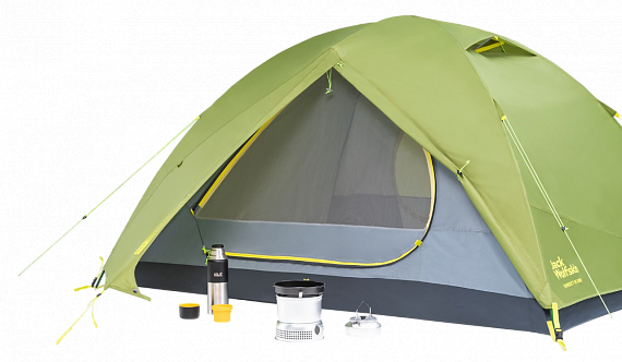 Палатка Jack Wolfskin Skyrocket III Dome Ginkgo Green - Фото 5 большая