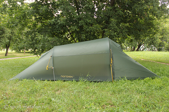 Палатка Nordisk Halland 2 LW Tent Green Alu - Фото 3 большая
