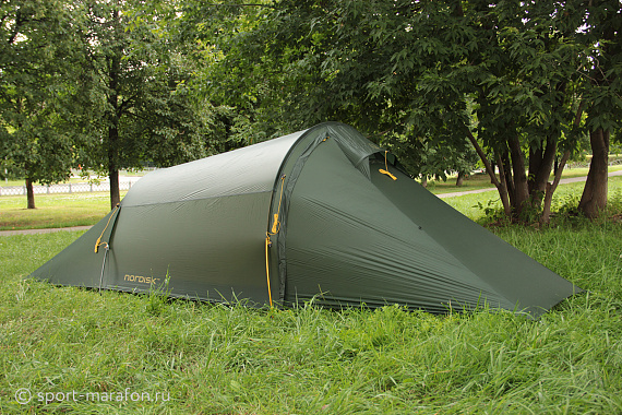 Палатка Nordisk Halland 2 LW Tent Green Alu - Фото 4 большая