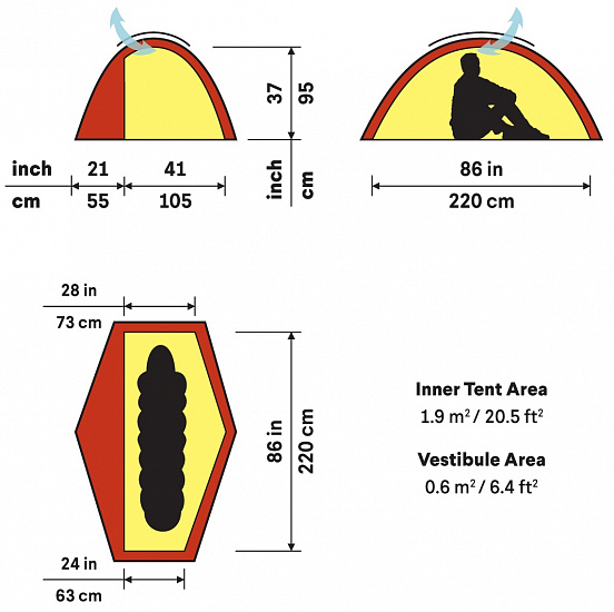 Палатка Hilleberg Soulo BL Red - Фото 2 большая