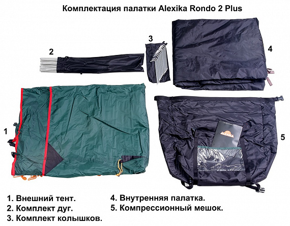 Палатка Alexika Rondo 2 Plus Green - Фото 11 большая