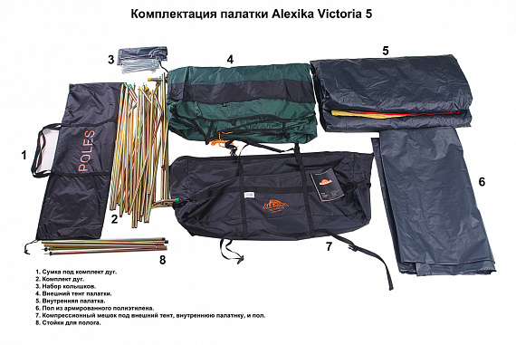 Палатка Alexika Victoria 5 Luxe Green - Фото 12 большая