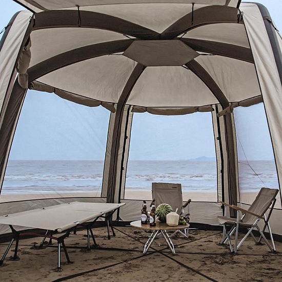 Шатер Naturehike Hexagonal Inflatable Airpole Bower Golden - Фото 7 большая