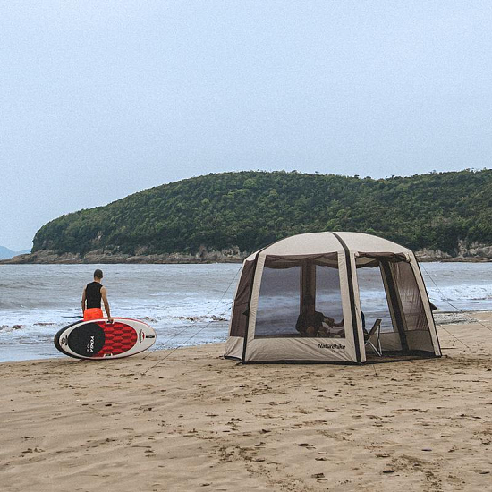 Шатер Naturehike Hexagonal Inflatable Airpole Bower Golden - Фото 9 большая