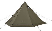 Палатка Naturehike Pasture Fire Octagonal Pyramid Brown Green