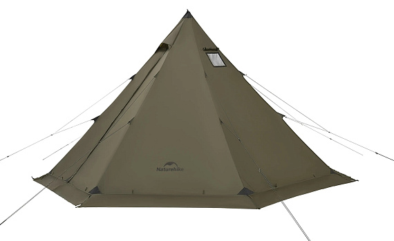 Палатка Naturehike Pasture Fire Octagonal Pyramid Brown Green - Фото 1 большая