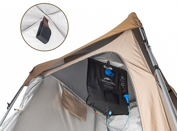 Палатка Naturehike Shower Changing Brown - Фото 3 большая