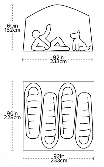 Палатка Big Agnes Dog House 4 - Фото 2 большая