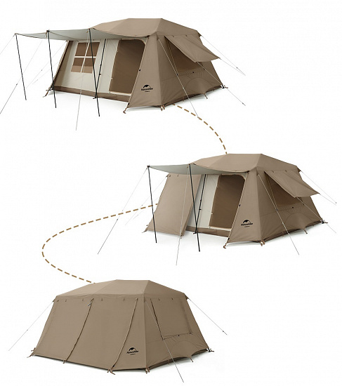 Палатка Naturehike Village 13 Brown - Фото 5 большая