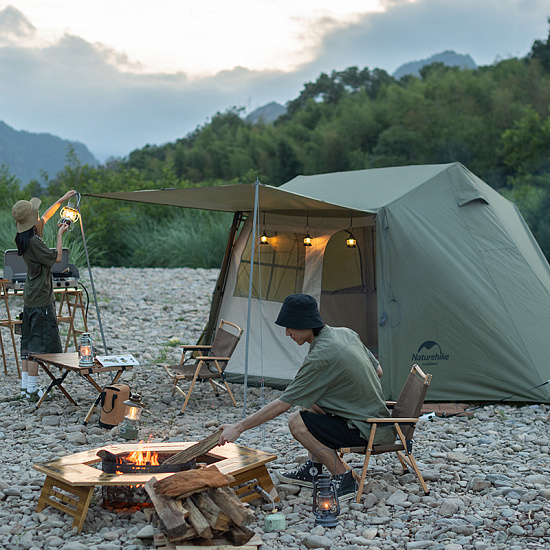 Палатка Naturehike Village 5.0 4 Army Green - Фото 5 большая