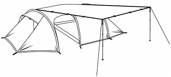 Тент Robens Tarp 3 x 3 м Green - Фото 3 большая