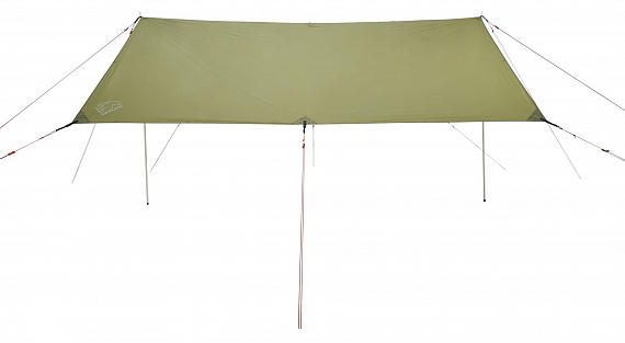 Тент Nordisk Voss 9 PU Tarp Dark Olive - Фото 2 большая