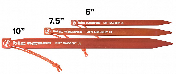 Набор колышков Big Agnes Dirt Dagger Ul 7.5" Tent Stakes 6шт - Фото 4 большая