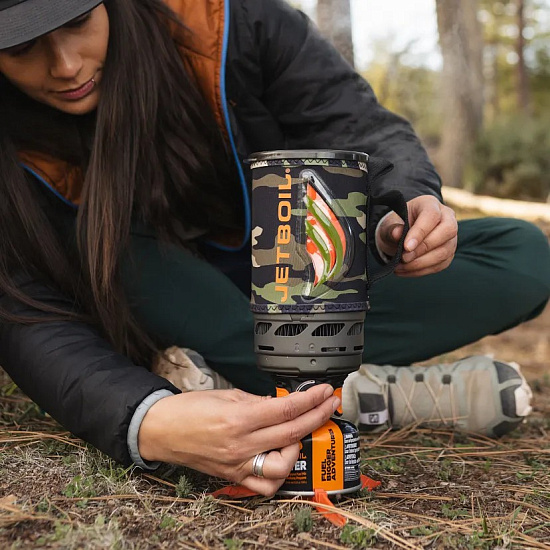 Комплект горелка с кастрюлей Jetboil Flash Dark Camo - Фото 5 большая