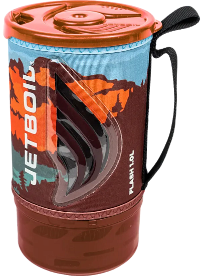 Комплект горелка с кастрюлей Jetboil Flash Mountainscape - Фото 3 большая