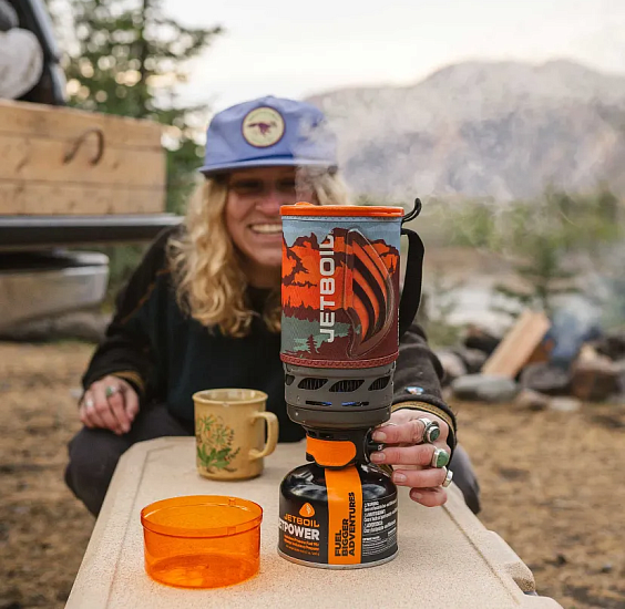 Комплект горелка с кастрюлей Jetboil Flash Mountainscape - Фото 4 большая