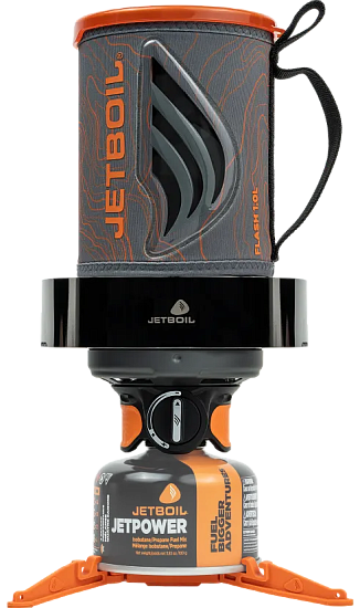 Комплект горелка с кастрюлей Jetboil Flash с ветрозащитой - Фото 1 большая