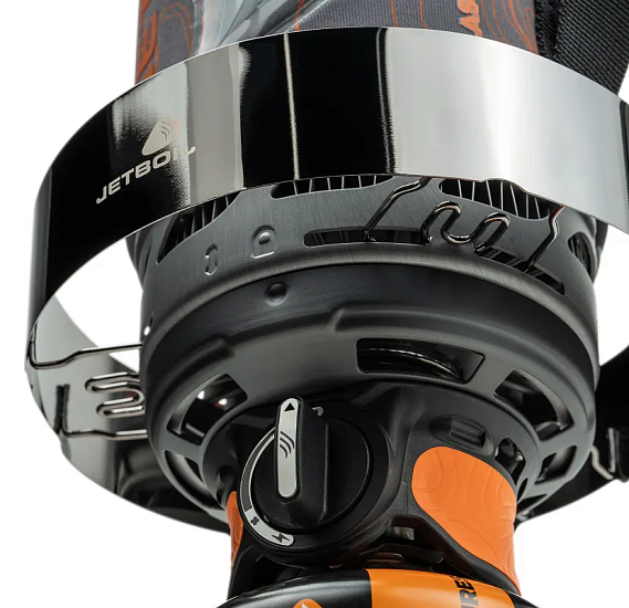 Комплект горелка с кастрюлей Jetboil Flash с ветрозащитой - Фото 5 большая