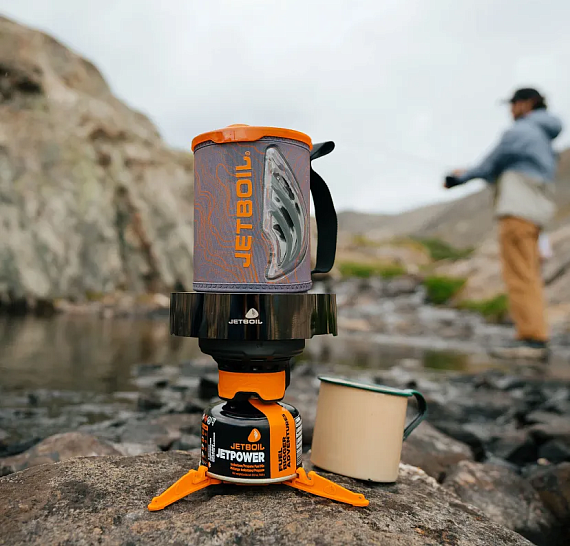 Комплект горелка с кастрюлей Jetboil Flash с ветрозащитой - Фото 7 большая