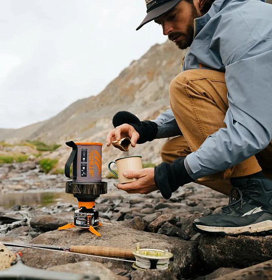 Комплект горелка с кастрюлей Jetboil Flash с ветрозащитой - Фото 9 большая