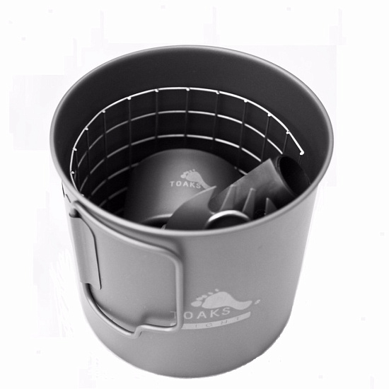 Система приготовления пищи Toaks Ultralight Titanium Siphon Alcohol 650 мл - Фото 3 большая